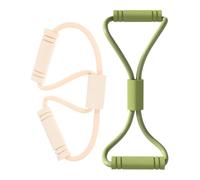 MOBUTOFU 2pcs Elastic Training Bands for Muscle Exercise, Tpe and Nbr Material, Non-sticky and Easy to Store, for Chest and Back Muscle Training Indoors Workouts Random Color