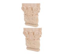 MOBUTOFU 2pcs European Style Wood Corbels Solid Wood Furniture Appliques with Reliable Support Artistic Carved Onlays for Doorway Decoration Easy to Install for Classic and Modern Interiors