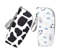 MOBUTOFU 2pcs Food Bottle Holder Insulated Bottle Bags with Secure Side Zipper, Oxford Cloth Material, Practical Design for Outdoor and Outing Use