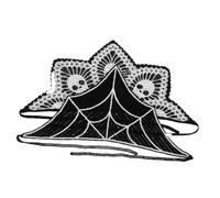 MOBUTOFU 2pcs Gothic Headscarf Spider and Skull Bandana Crochet Headband for Women Halloween Parties Daily Wear Hair Accessories