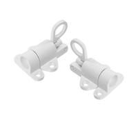 MOBUTOFU 2pcs Heavy Duty Door Bolt Lock Aluminium Alloy with Automatic Spring Latch Compact Design for Windows and Doors Versatile Application in Home White Finish