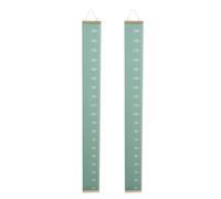 MOBUTOFU 2Pcs Kids Growth Height Chart - Removable Canvas Hanging Growth Ruler for Wall - Measuring Height Sticker for Living Room Bedroom 78.74x7.87"