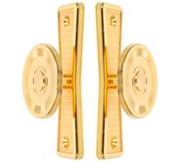 MOBUTOFU 2pcs Metal Curtain Holdbacks Wall Mounted Hooks with Screws, Alloy Material, Golden Finish, Simple Design for Bedrooms and Closets to Keep Curtains Neat and Tidy with Smooth Edges