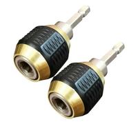 MOBUTOFU 2pcs Metal Drill Adapter Set with 1/4 Hexagonal Handle for Easy Installation, Converts Electric Screwdriver to Drill, Suitable for Homes and Offices