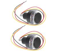 MOBUTOFU 2pcs Motorcycle LED Turn Signals Plastic Waterproof Handlebar Lights High Brightness for Enhanced Road Safety Random Color