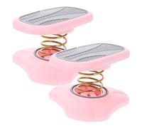 MOBUTOFU 2pcs Office Desk Footrest Multi-Function Footstool Under Desk Foot Rest Travel Foot Rest Ergonomic Pink