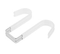 MOBUTOFU 2pcs Over The Door Hooks 4.5cm Wide Non-Drill Double-Sided Coat and Hat Hangers for Bathroom and Entryway Doors White