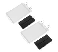 MOBUTOFU 2pcs Pvc Table Menu Holders with Reinforced Base and Detachable Structure, Easy Insert Replacement and Rapid Page Turning, Vertical Menu Stand for Cafes and Restaurants
