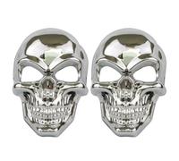 MOBUTOFU 2pcs Scary Skeleton Skull Mask for Halloween, Full Face Plastic Plated Mask with Precisely Cut Eyes and Nose, for Hip-hop Dance and Dance Shows, Suitable for Men and Women