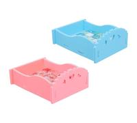 MOBUTOFU 2pcs Small Animal Cooling Bed Mat for Hamsters and Rabbits, Pvc Pet Sleeping Mat for Summer Napping, Breathable and Beautiful Design to Keep Pets Cool Random Color
