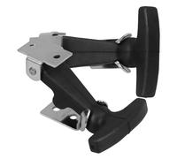 MOBUTOFU 2pcs Stainless Steel T-Handle Hasp Toolbox Hasp with Rubber Grip T Handle Designed Easy Installation Sturdy Hood Latch Replacement for Tool Cabinet Engine Hood