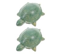 MOBUTOFU 2pcs Toilet Bolt Covers Turtle Push-on Bolt Caps Resin Green Protecting Screws Easy to Clean Shop and Office