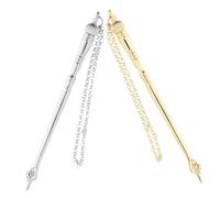 MOBUTOFU 2pcs Torah Pointer Bible Reading Tool Metal Hand Pointer Chain Jewish Mitzvah Accessory for Boys and Girls and Adults
