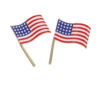 MOBUTOFU 2Pcs Usa Flag Enamel Brooch Pins Lightweight Patriotic Jewelry for Fourth of July Memorial Day and Everyday Wear Red White Blue Star Cutout Lapel Accessories