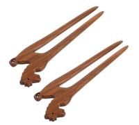 MOBUTOFU 2pcs Wooden Hair Chopsticks for Women Lightweight Versatile Styling Traditional Chinese Hair Pins for Everyday Wear and Spring Festivals
