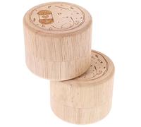 MOBUTOFU 2pcs Wooden Teeth Keepsake Boxes First Tooth Collection Container for Boy Girl for Boys Girls Cherish Childhood Memories