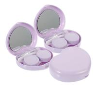 MOBUTOFU 3 Sets Contact Lens Case with Mirror and Lens Holder Lightweight Pp Material Compact Storage Box Suitable for Travel and Everyday Use in Bag Or Suitcase