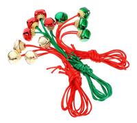 MOBUTOFU 36pcs Christmas Bell Pendant Necklaces Lightweight Iron Xmas Hanging Decorations Party Photo Prop for Holiday Season and Winter Christmas Tree