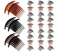 MOBUTOFU 36pcs Seven-tooth French Hair Comb Set with Curved Frame and Polished Smooth Surface, Lightweight All-day Wear Locks Hair Neatly, for Meetings and Daily Office Schedules