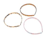 MOBUTOFU 3pcs Assorted Colour Headbands for Women Lightweight Synthetic Material Face Washing Headdress Portable Birthday Hair Accessories