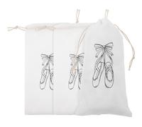MOBUTOFU 3pcs Ballet Shoe Storage Bags Cotton Drawstring Pouches Ballet Shoe Carrying Bags for Women Washable Organizer