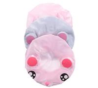 MOBUTOFU 3pcs Bathing Hats Waterproof Shower Caps with Loose Straps and Elastic Band, Peva Material Cartoon Style for Boys, Suitable for Travel and Carrying