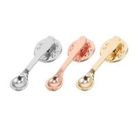 MOBUTOFU 3pcs Coffee Spoon Brooch Pin Set Alloy Coffee Cup Lapel Pins in Gold Silver Rose Gold for Backpacks Hats Clothing Accessories