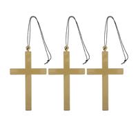 MOBUTOFU 3pcs Cross Necklace for Men with Elegant Clerical Design, Plastic Material, Quick Removal Feature, Smooth Finish, Suitable for Baptisms and Formal Occasions