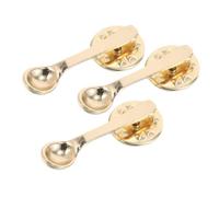 MOBUTOFU 3pcs Cute Alloy Brooch Pin Spoon Design for Clothing Backpacks Bags Creative Accessories for Coffee Lovers Unique Metal Badges with Whimsical Touch