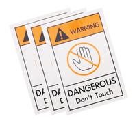 MOBUTOFU 3pcs Device Do Not Touch Stickers Safety Warning Sign Decals Pvc Material Assorted Color Warn Not Easy to Fade for Equipment Factories and Warehouses
