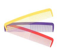 MOBUTOFU 3pcs Giant Comb Prop Set Oversized Hair Brush Prank Joke for Halloween Party Carnival Cosplay with Wide Teeth in Red, Yellow, Purple Colors