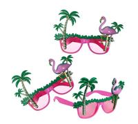 MOBUTOFU 3pcs Hawaiian Party Glasses Pool Girl Fun Sunglasses Fancy Tropical Sunglasses Flamingo Novelty Party Novelty Glasses Ac