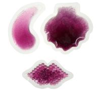 MOBUTOFU 3pcs Hot Cold Ice Pack Hot Cold Pack Lip-Shaped PVC Soothing Gel Purple for Face and Lips, Health Fairs and Hospitals