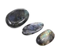MOBUTOFU 3pcs Natural Polished Crystal Stone Set for Home Décor, Smooth Surface Stones Shiny and Beautiful Finish, Easy to Carry Tabletop Decoration for Decorations