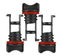 MOBUTOFU 3Pcs Nylon Kayak Drain Plug Set Threaded Hull Bung for Canoe and Kayak Universal Watercraft Drain Stopper Kit with Black and Red Colors Suitable for Holes