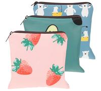 MOBUTOFU 3pcs Portable Sanitary Napkin Organizer Bag with Polyester Material and Compact Design, Multi-Function Period Holder for Coins and Feminine Care, Assorted Colour, for Travel