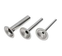 MOBUTOFU 3pcs Stainless Steel Sausage Funnel Set Size 8 Meat Grinder Attachments for Ground Beef and Venison Sausage Filling Tubes Easy to Clean and Safe for Kitchen Meat Preparation