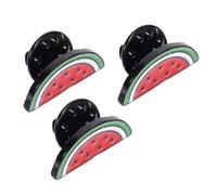 MOBUTOFU 3pcs Summer Watermelon Brooch Cartoon Fruit Enamel Pins for Birthday Party Unique Accessories for Bags School and Teachers Vibrant Fashionable Design