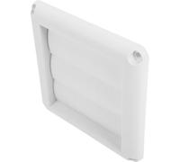 MOBUTOFU 4 Inch Dryer Vent Cover Louvered Structure Plastic Outdoor Vent Cover White Sleek Stylish Design Prolongs Dryer Lifespan for Home Exterior Wall