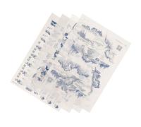 MOBUTOFU 4 Sheets of Decorative Transfer Decal Paper for Pottery, Transfers for Ceramics with Classic Paper Clay Design, Convenient DIY Crafts, and Can be Fired in Stove for Beautiful