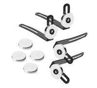 MOBUTOFU 4pcs 1: 10 Rc Crawler Magnetic Body Mount Metal L Bracket | Adjustable Shell Holder, Hidden Magnet System, for Buggy Bodies, Maintenance, Realistic Look, Quick Swaps