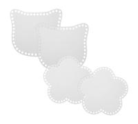 MOBUTOFU 4pcs Acrylic Crochet Base Board for Bag and Basket DIY Crafting, Practical Handbag Shaper with Cat and Flower Shapes, Easy for DIY, Sturdy and Not Easy to Break