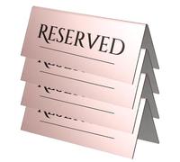 MOBUTOFU 4pcs Acrylic Reserved Seating Signs for Wedding Chairs with Markings and Elegant Design, Enhances Ambiance for Events and Restaurant Reservations