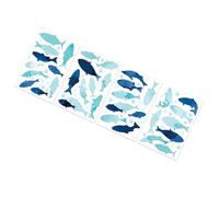 MOBUTOFU 4pcs Blue Fish Bubble Stickers Removable PVC Wall Decals for Nursery and Playroom Home Decor with Mark Free Removal, Unique Artistic Design for Bedroom and Bathroom