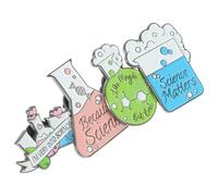 MOBUTOFU 4pcs Creative Chemistry Brooch Alloy Lapel Pins Unique Enamel Test Tube Design for Clothes Bags Scarves Backpacks Secure Fit Fashion Accessories Gift for Teachers and Students