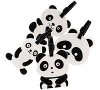 MOBUTOFU 4pcs Creative Fashion Suitcase Tags Panda Baggage Labels Handbag Tags Made of Sturdy PVC for Easy Identification and Protection Against Luggage Loss, for Traveling by Airplane