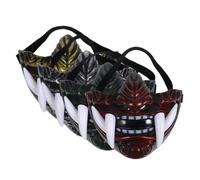 MOBUTOFU 4pcs Japanese Style Ghost Tush Masks for Halloween Party and Cosplay, Plastic and Resin Material, Create a Mysterious Atmosphere with Reusable Decorative Masks for Men and Women