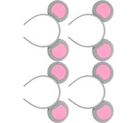 MOBUTOFU 4pcs Mouse Ears Headband for Women, Fabric Material, Easy to Wear and Attractive Design, for Cosplay and Halloween Parties, Classic Mouse Costume Accessory