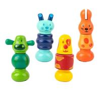 MOBUTOFU 4Pcs Screw Building Blocks for Ages Educational Montessori Interactive Cognitive Plaything Develops Fine Motor Skills and Problem Solving