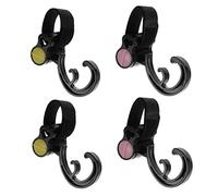 MOBUTOFU 4pcs Stroller Hooks Rotating Buggy Hangers Plastics Stroller Hangers for Boy Girl Outdoor Use